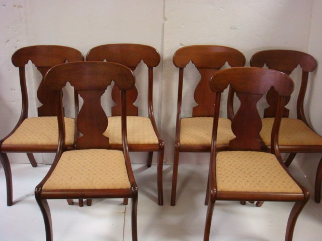 Six HENKEL HARRIS Mahogany Dining Chairs: (1 of 5)