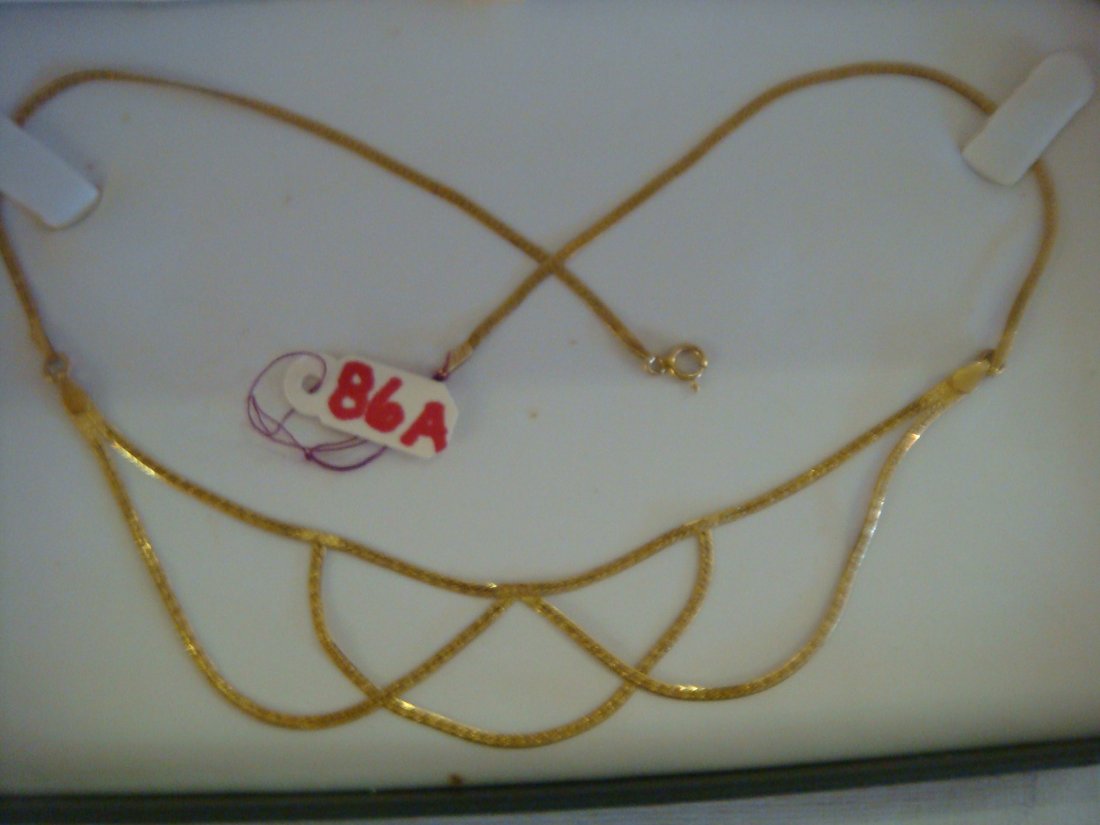 Delicate 14KT Gold Yellow Gold Loop Necklace: (1 of 3)