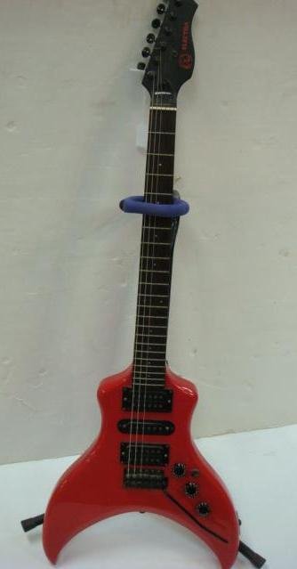 ELECTRA X2RD Futura Lipstick Red Guitar and Case:: ELECTRA X2RD Futura Lipstick Red Guitar and Case: Ca. 1983, Six-String Electric Guitar with Whammy Bar, Serial No. 3081119. Phoenix Neck Offered in Matte Black Finish, Lipstick Red Body in Modified Fl