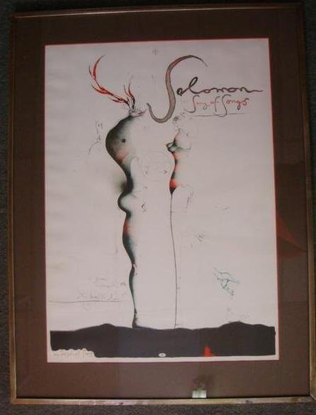 PAUL WUNDERLICH "Solomon, Song of Songs" Print:: PAUL WUNDERLICH "Solomon, Song of Songs" Print: From the Portfolio, Song of Solomon, Ca. 1970's, with an Issue of 10 in Book Edition of 480. Signature in Stone Plate. Image 21" X 29 1/2" Framed to 28"