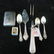 Assorted Sterling Silver Flatware, Thimble, Card Case: