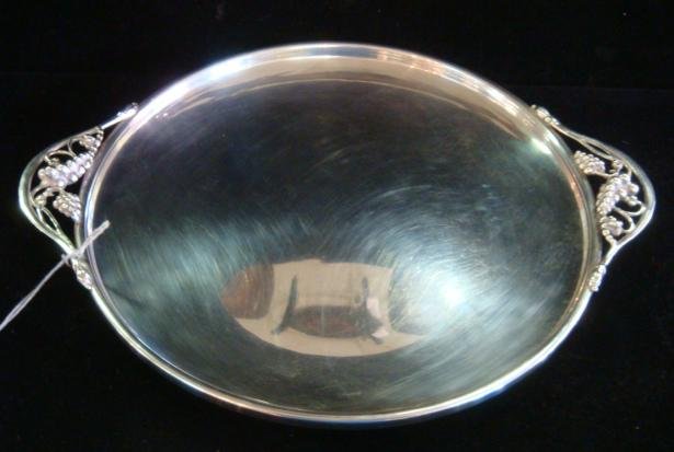 DURHAM Sterling Silver Handled Tray: (1 of 3)