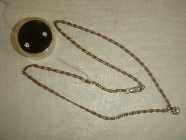 Two Loose Round Diamonds and Solitaire Pendant: (1 of 4)