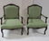 Pair of MILES TALBOTT Green Upholstered Armchairs: