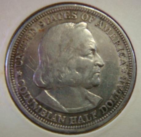 1893 Columbian Exposition Commemorative Half Dollar:: 1893 Columbian Exposition Commemorative Half Dollar: Colombian Exposition Coin in MS-60 Condition. (50-100)