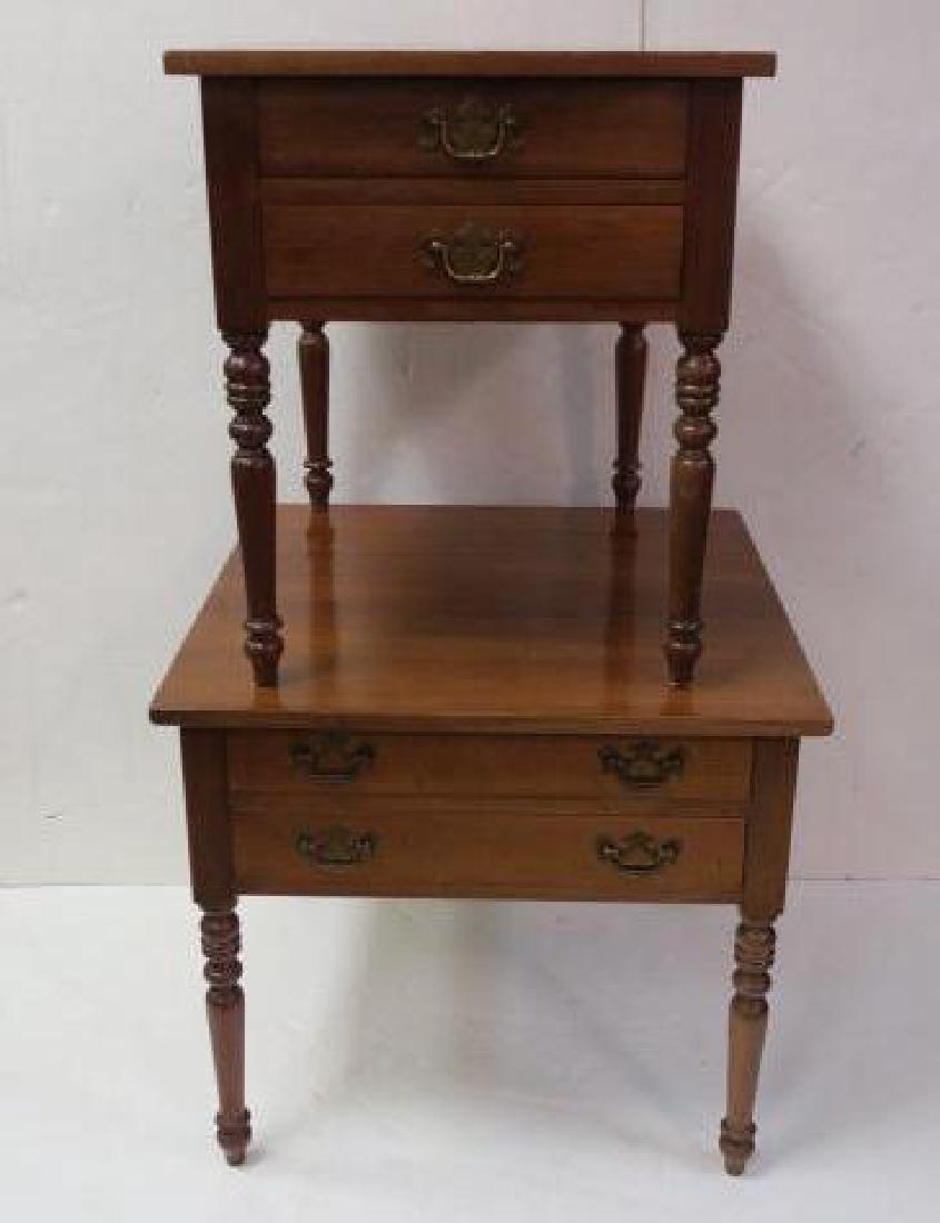 Two L&JG STICKLEY Cherry Valley End Tables:: Two L&JG STICKLEY Cherry Valley End Tables: In the Tradition of the Early American Style, Introduced when Art & Crafts Waned. Well Made Colonial Revival Furniture Until 1985. Tongue and Groove Joinery