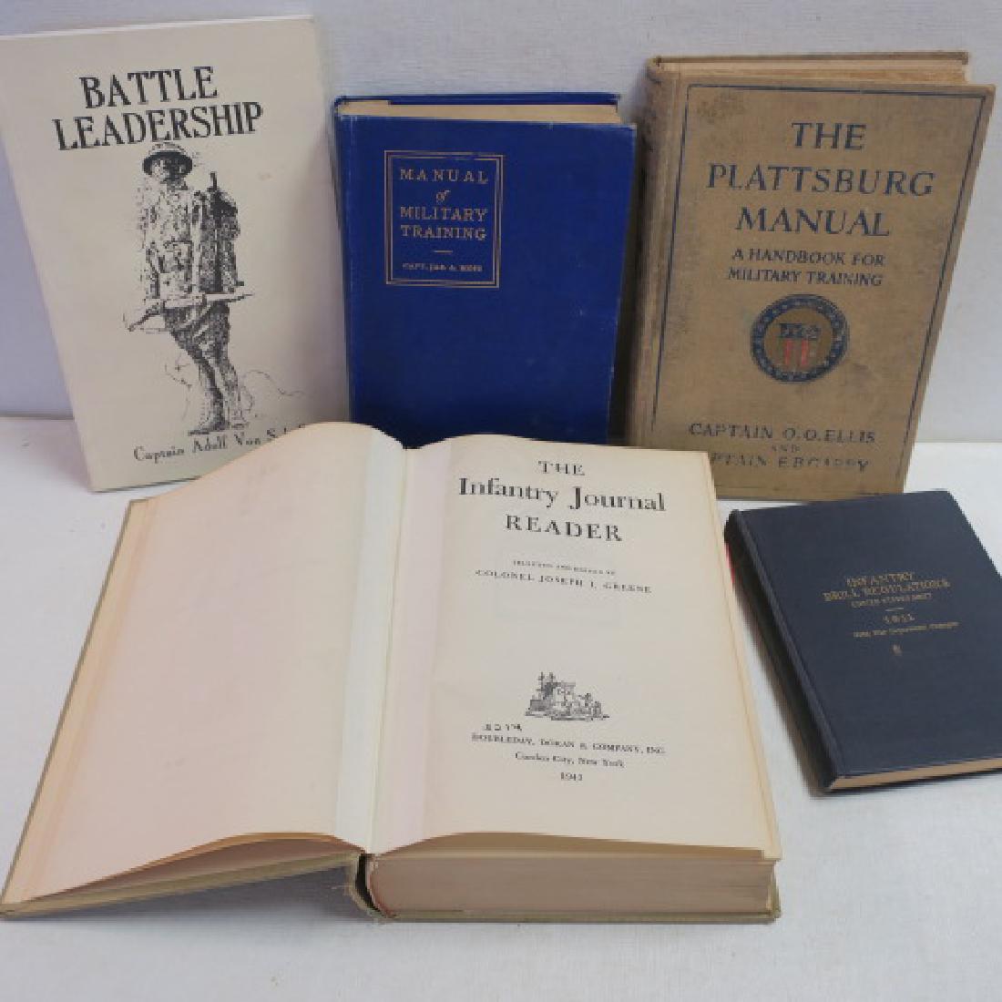 Five Books on Training the AEF for France:: Five Books on Training the AEF for France: "INFANTRY JOURNAL READER", "MANUAL OF MILITARY TRAINING", Moss, 1914," 1911 INFANTRY DRILL REGULATIONS", War Department, "PLATSBURG MANUEL" Ellis and Gravey,