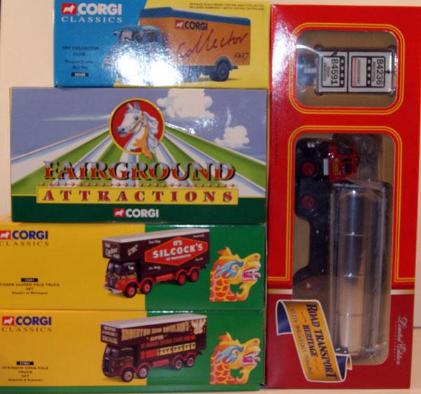 7 x Corgi Classics including Foden Pole Truck, Atk: 7 x Corgi Classics including Foden Pole Truck, Atkinson Pole Truck, Land Rover and Fowler Steam Engine. Mint in Very Good to Mint boxes.