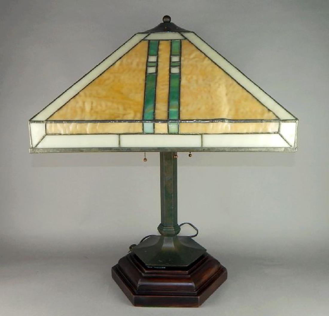 Fantastic Arts and Crafts Hand Made Art Glass Lamp (1 of 4)