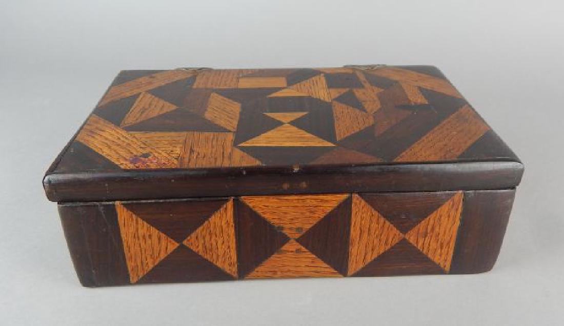 Vintage Tramp Art Inlaid Box (1 of 5)