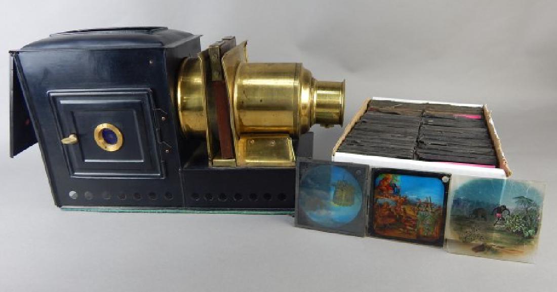 Magic Lantern W/ Colored Glass Slides (1 of 4)