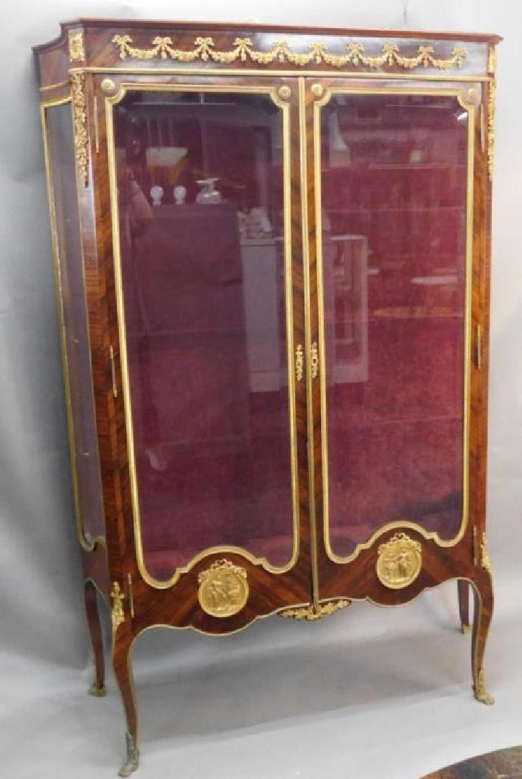 19thC French Kingwood Ormolu Vitrine (1 of 7)