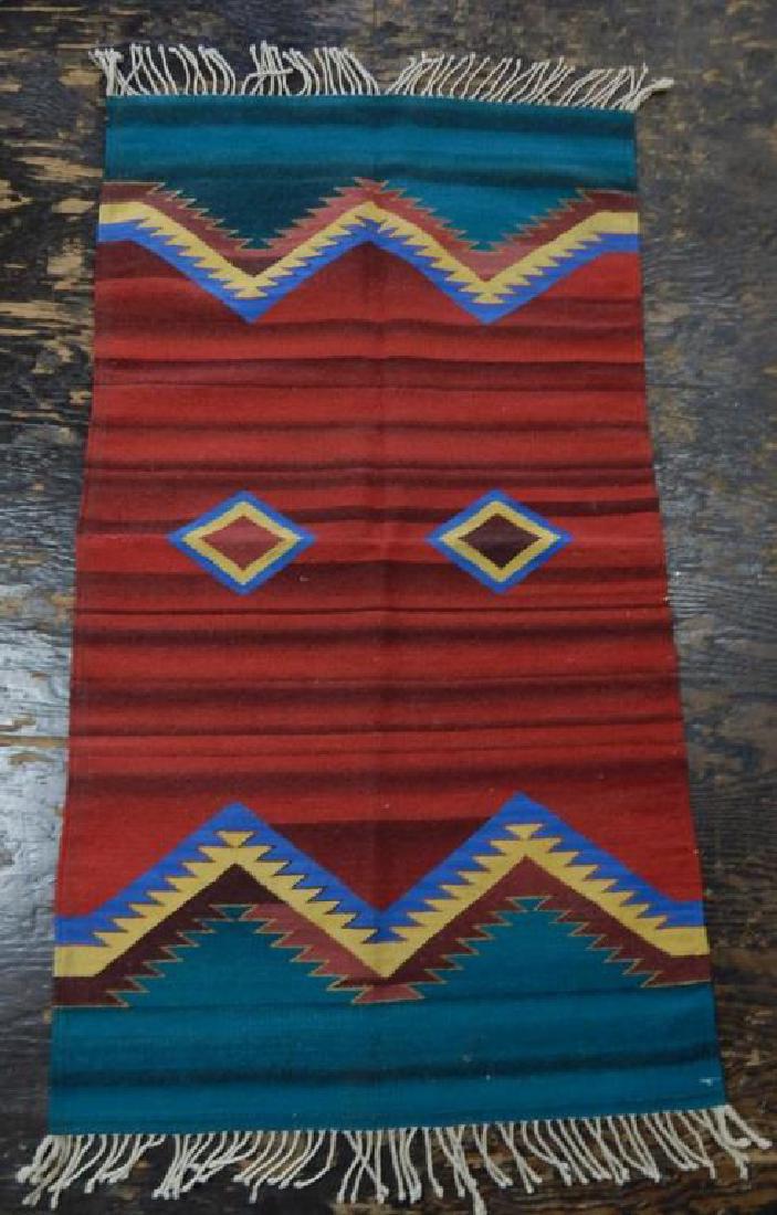 Mexican Folk Art Zapotec Area Rug 57" x 31" (1 of 4)