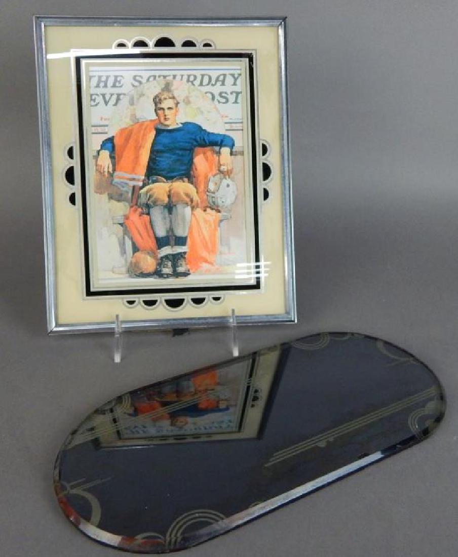 Art Deco Design Mirrored Tray and Art Deco Frame (1 of 6)