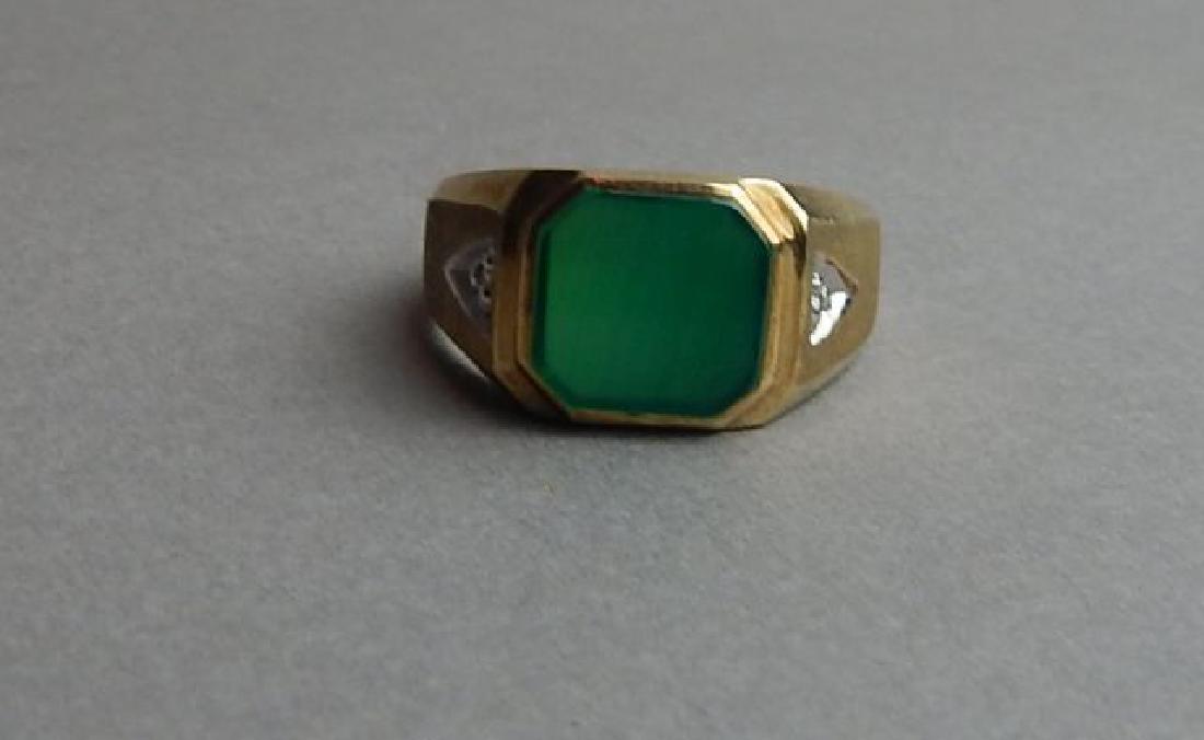 Gold and Jade Men's Ring (1 of 4)