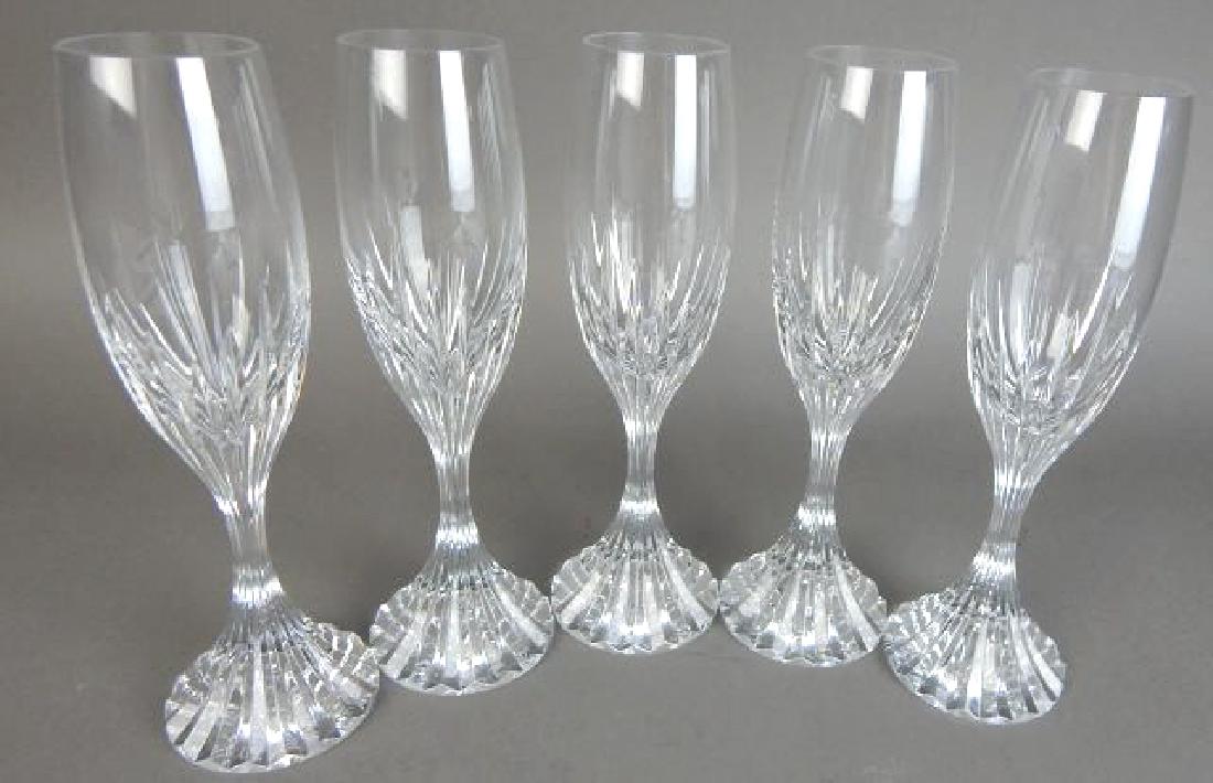 Five Baccarat Cut Crystal Champagne Stemware (1 of 6)