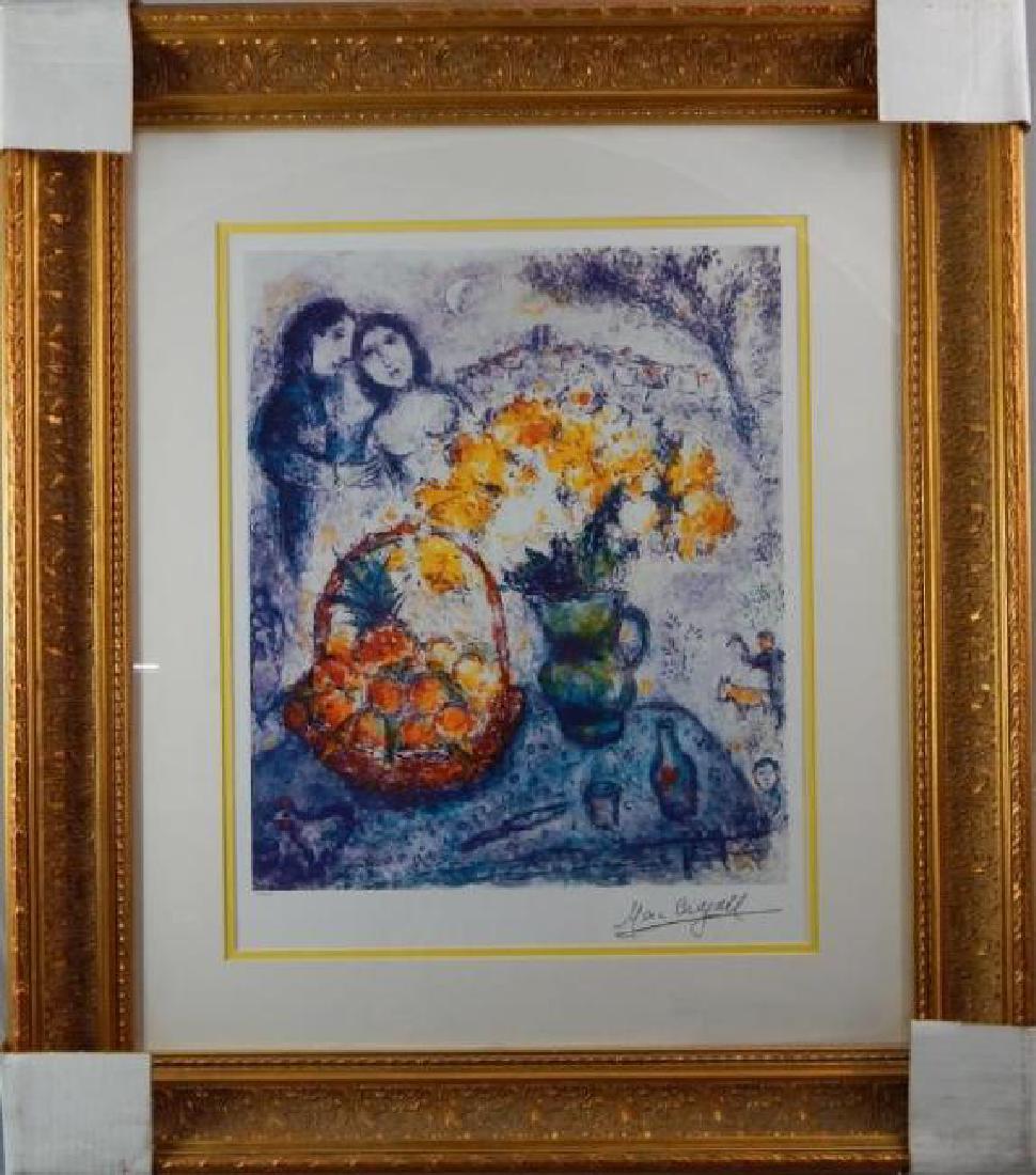 Chagall "Lovers Over Village" Facsimile (1 of 4)