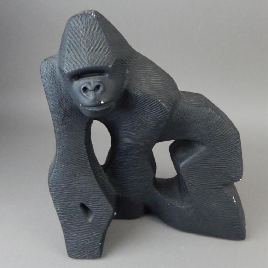 Artist Signed Pottery Gorilla (1 of 3)