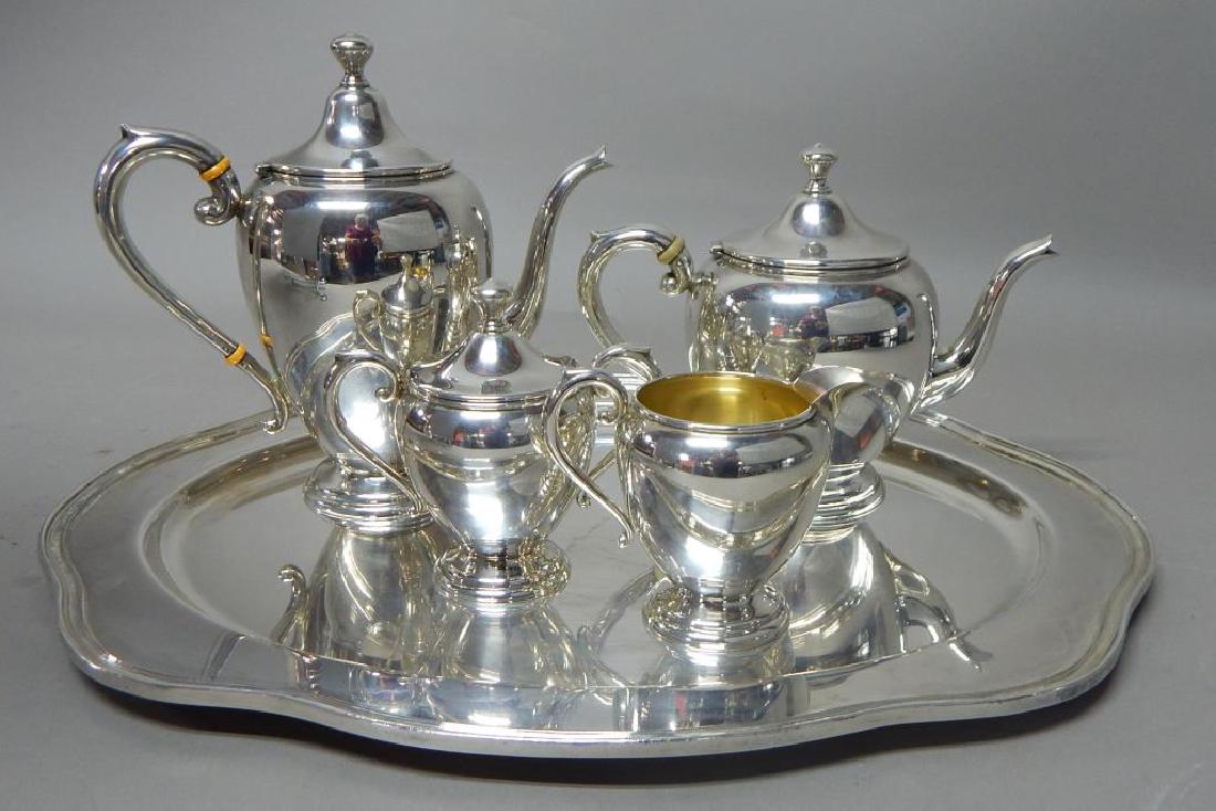 Sterling Silver 5pc. Tea Service with Tray (1 of 5)