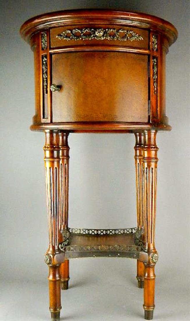 Quality Italian Leather Top Cabinet Side Table (1 of 10)