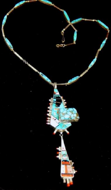 Unique Custom Made Sterling and Multi Stones Necklace (1 of 6)