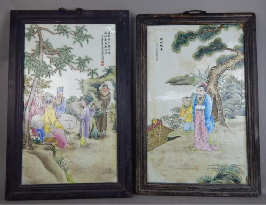 Two Porcelain Hand Painted Plaques (1 of 6)