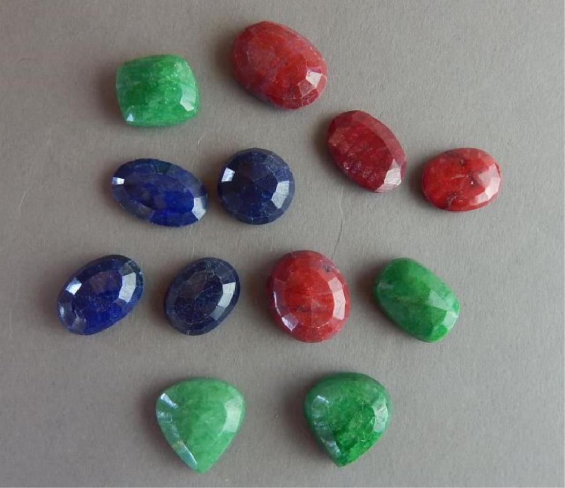 Certified Parcel of Rubies, Emeralds and Sapphires (1 of 3)