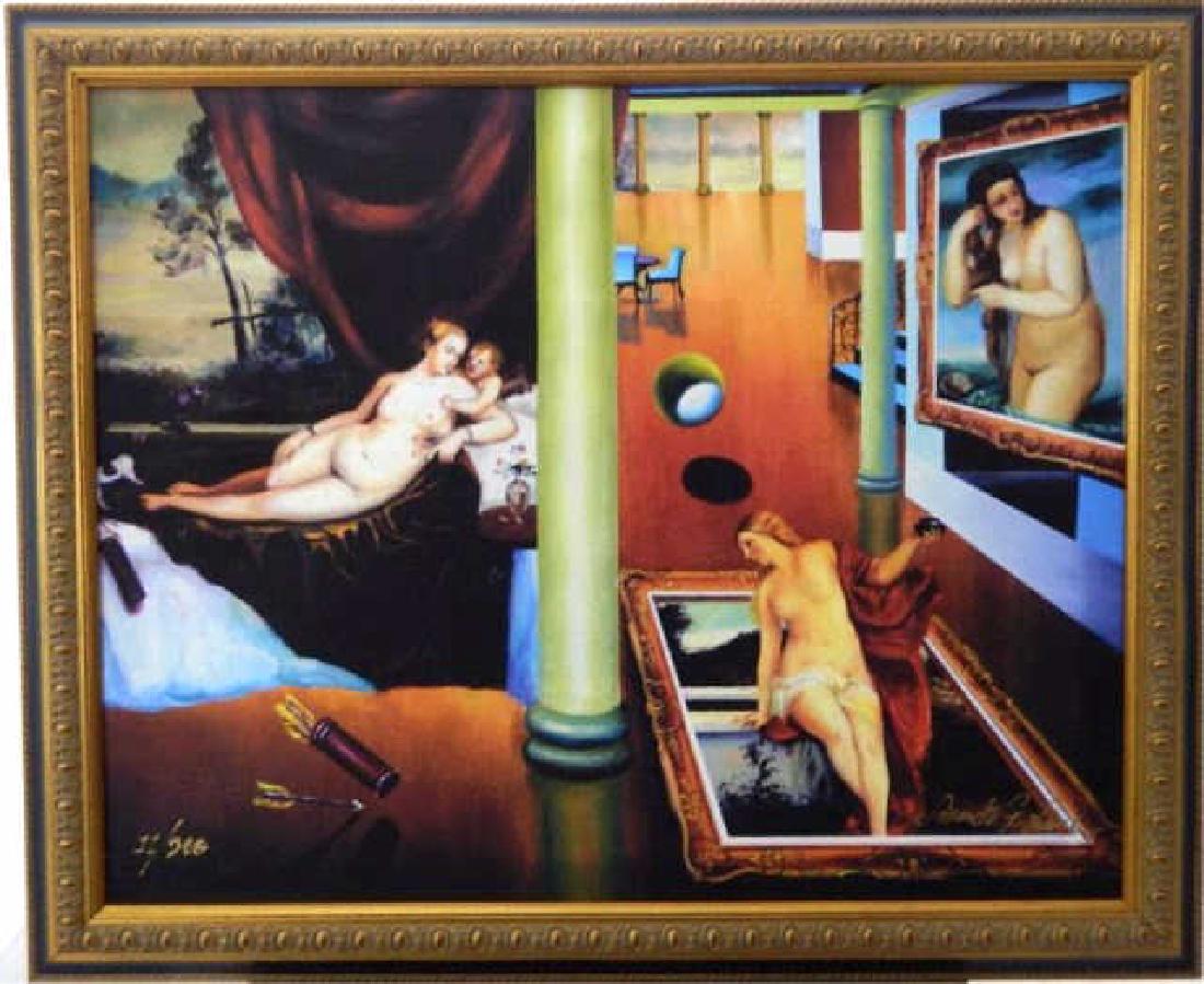 "Salute to Titan" Giclee By Leonardo Zhang: 11 / 200. Image measures 23 1/4" x 29 1/4". Framed 28 3/4" x 34 1/2". Estimate $100 - $200 Starting Bid $30