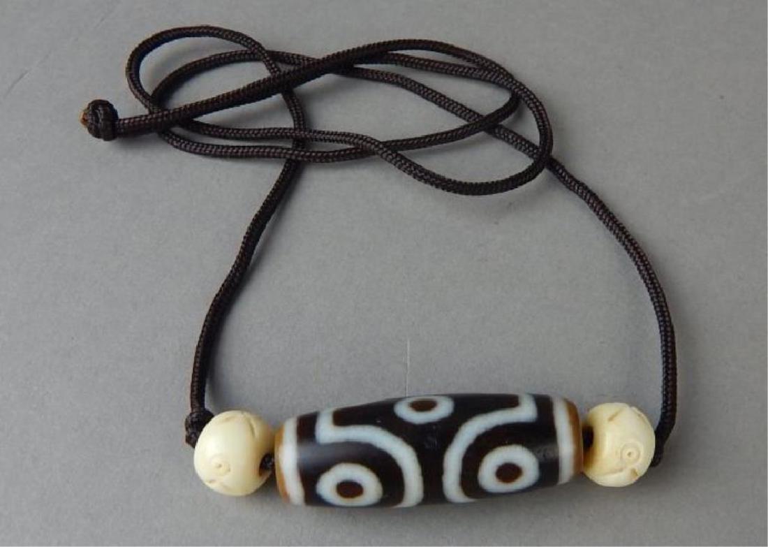 Dzi Six Eye Bead Necklace (1 of 3)