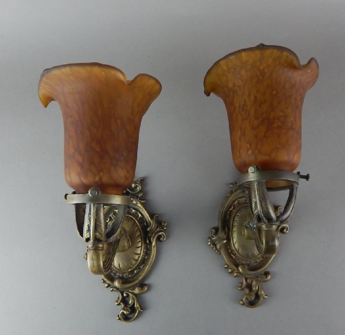Pair Bronze Wall Sconces (1 of 2)