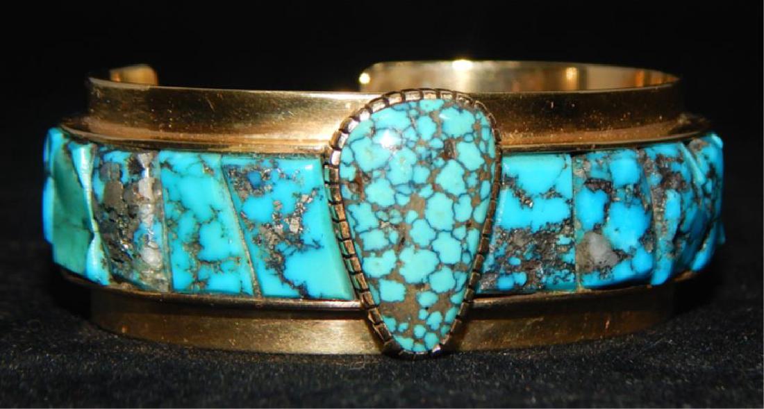 Don Juan 14k Gold and Turquoise Bracelet (1 of 6)