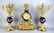 19th Century French Dore Bronze & Sevres Clock Set