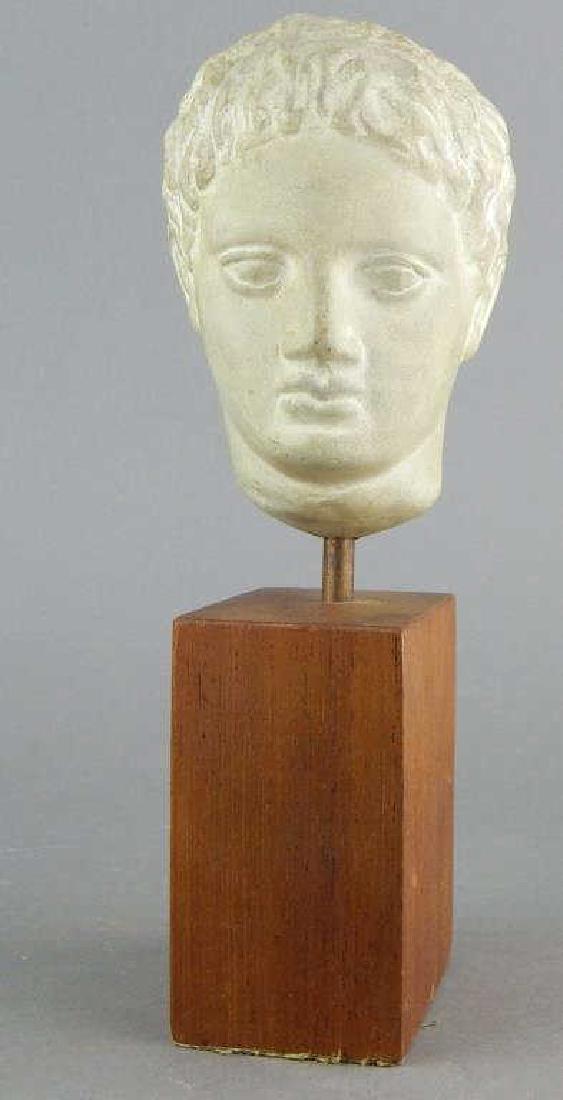 Greek Head on Wood Block Base (1 of 6)
