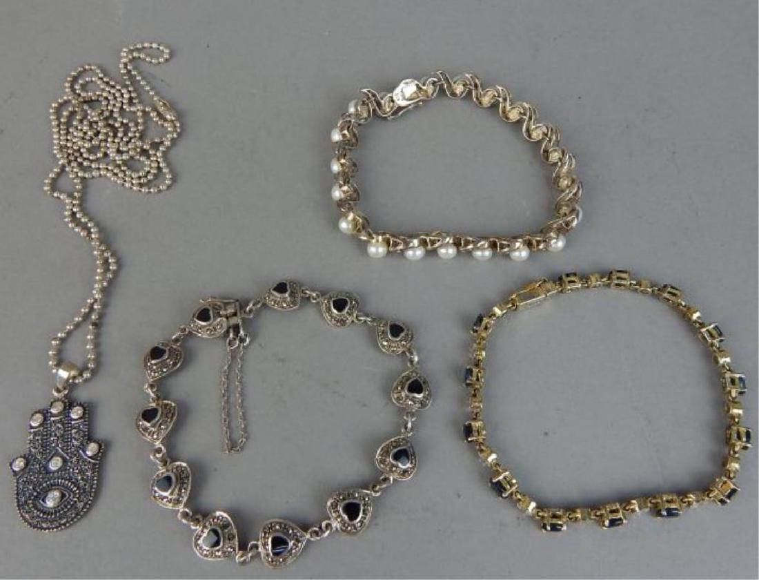 Three Bracelets and One Marcasite Pendant (1 of 9)