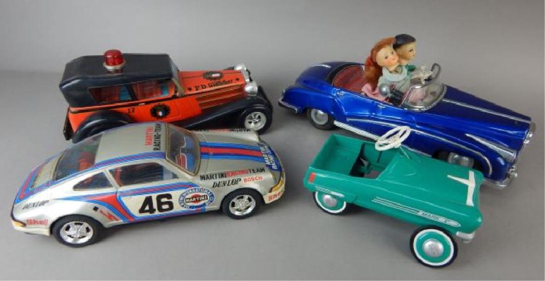 Collection of Four Tin and Metal Cars (1 of 10)