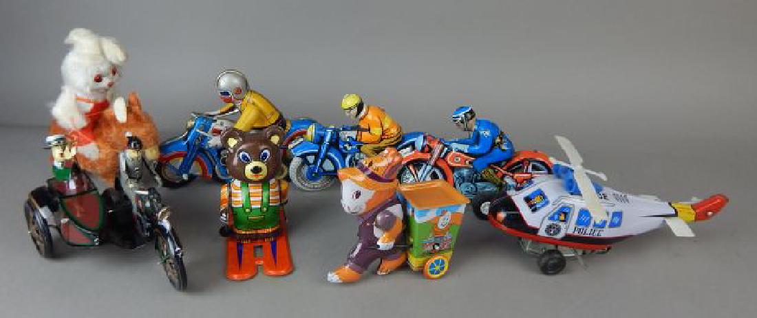 Collection of Eight Key Wind & Friction Tin Toys (1 of 4)