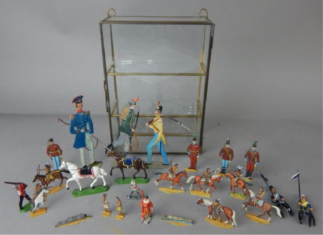 Glass Case with Lead Miniatures (1 of 5)