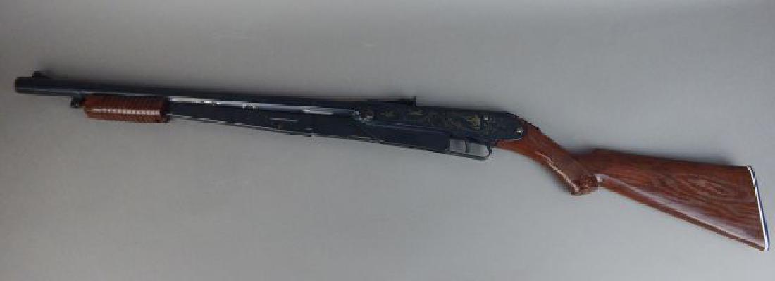 Vintage Daisy Red Ryder B B Gun: Model number 25 REG. number C725338. Fine quality hand chased. Artist signed (see picture).Fine quality hand chased. Artist signed (see picture). Estimate $100 - $200 Starting Bid $20