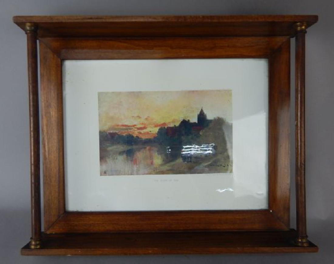 Wood Wall Hanging Shelf with Print (1 of 5)