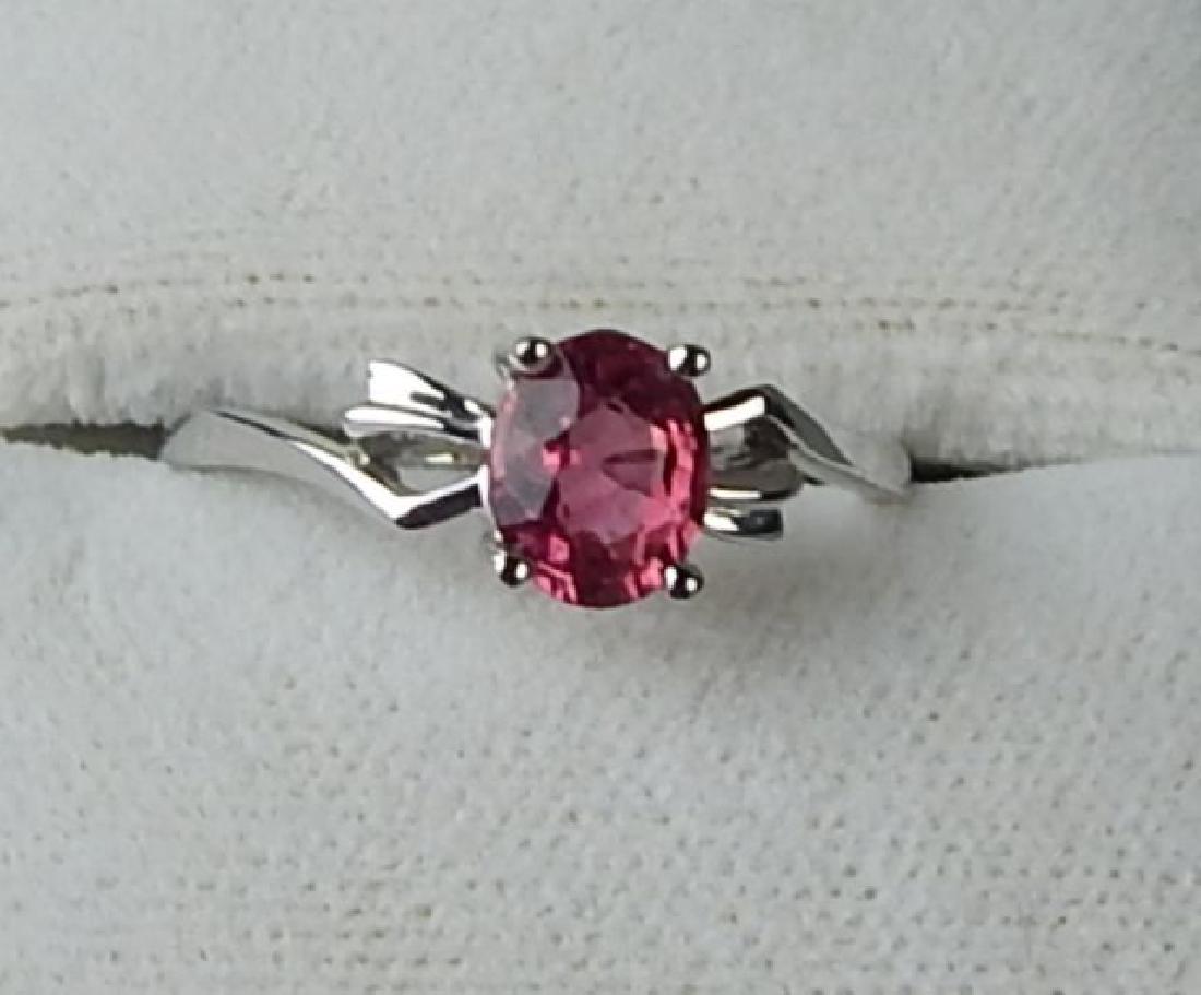 18K White Gold Pink Sapphire Ring (1 of 4)