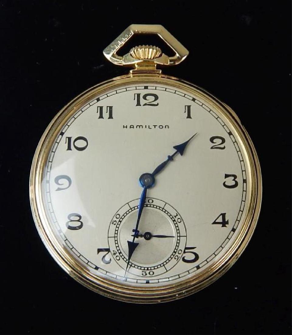Vintage 14K Gold Hamilton Pocket Watch (1 of 4)