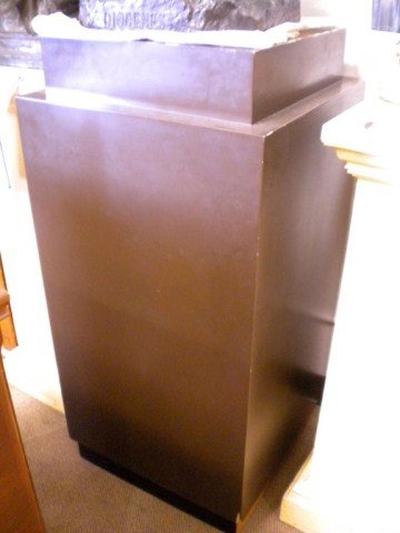 A5-52 PEDESTAL DESIGNED BY MILLARD SHEETS: A5-52 PEDESTAL DESIGNED BY MILLARD SHEETS For The Scottish Rite Temple on Wilshire Blvd. in Los Angeles, California. Measures 41" x 19" x 19"