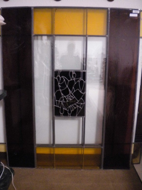 A5-127 STAINED LEADED GLASS: By well listed artist Susan Hertel. Made for the Los Angeles Scottish Rite Museum. Estimate: $200 - $500