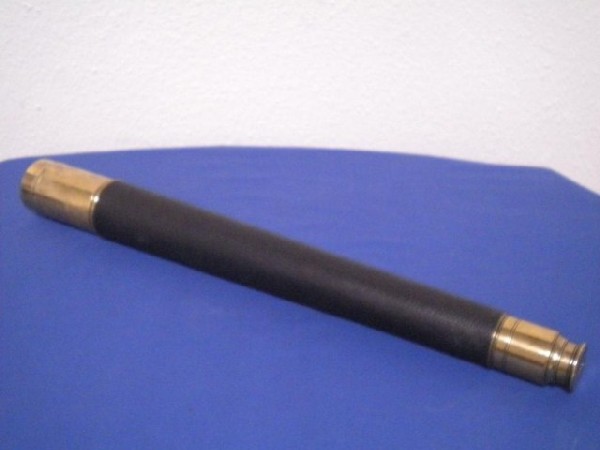 A22-35 19TH CENTURY CAPTAIN'S TELESCOPE: With Sunshade and Excellent Optics, Signed C. H. Wagner, London.