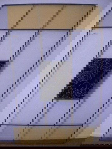 A5-10 STAINED GLASS WINDOW BY SUSAN HERTEL: Well Listed Artist Susan Hertel. From the Scottish Rite Museum on Wilshire Blvd. in Los Angeles. Measures 67" x 40".