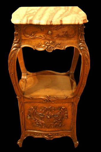 (fr308) Louis Xv Walnut Night Stand