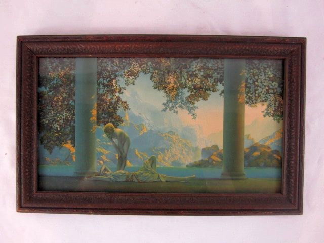 A3-38 ORIGINAL MAXFIELD PARRISH "DAY BREAK" PRI: In good condition. Measures 20 1/2" x 12 1/2". Estimate $200 - $400