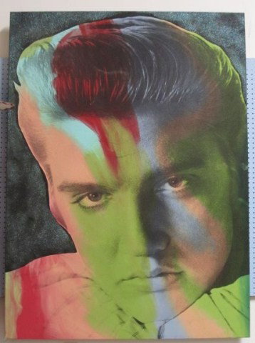 A1-19 ELVIS PAINTING BY KAUFMAN: In good condition. Measures 65" x 48". Estimate $1,000 - $3,000