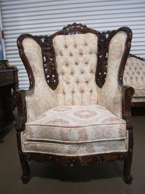 C11-1 CARVED SOFA, LOVESEAT & CHAIR SET - 4
