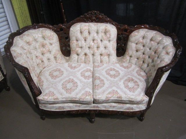 C11-1 CARVED SOFA, LOVESEAT & CHAIR SET - 6